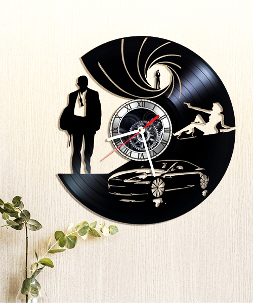 007 Vinyl Record Wall Clock