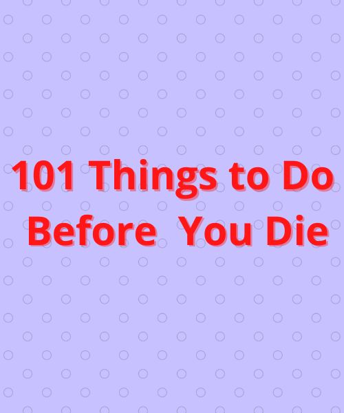 101 Things To Do Before You Die Book