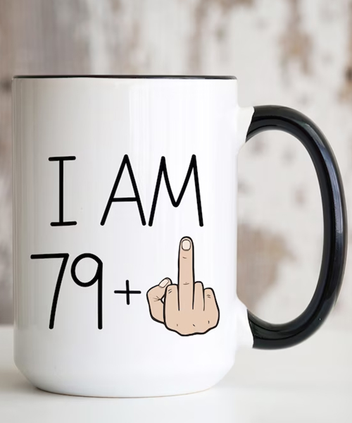 79 Plus Middle Finger Mug