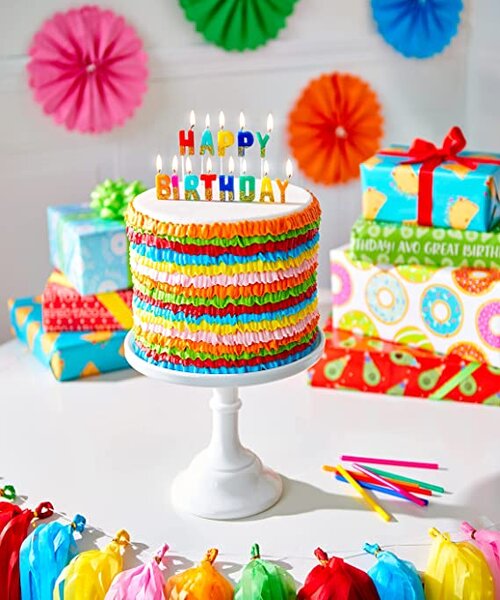 Colour Flame Birthday Candles With Colored Flames