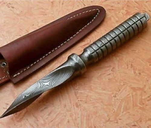 Damascus Double Round Edge Knife