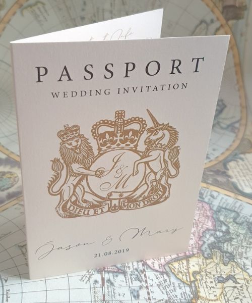Destination Wedding Passport Invitations