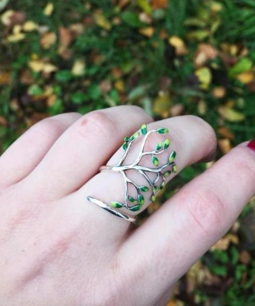 Elegant Olive Tree Ring