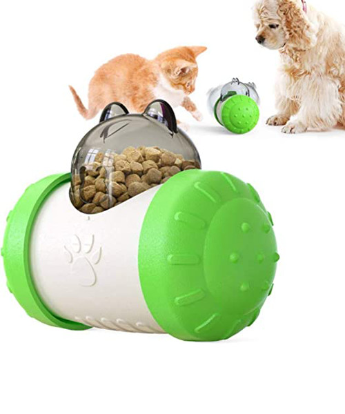Funny Dog Treat Leaking Toy with Wheel