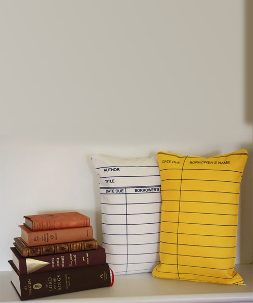 Library Card Pillows