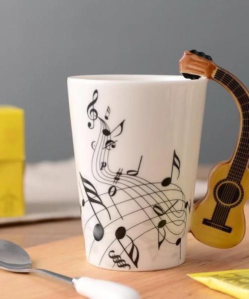 Novelty Guitar Ceramic Mug