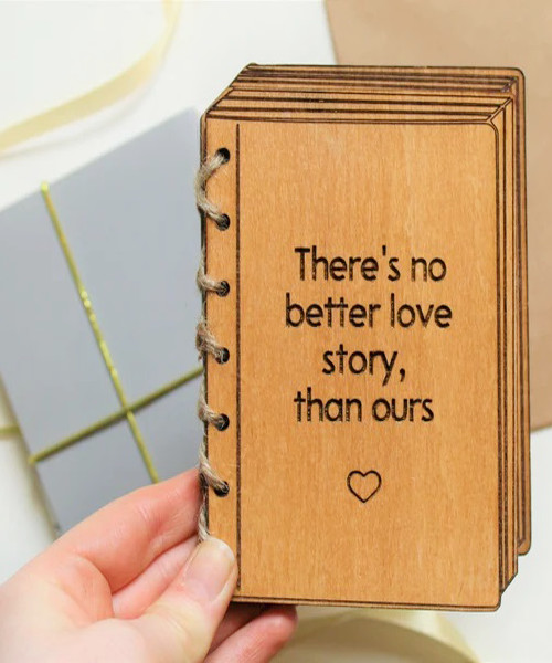 Personalised Our Love Story Wood Card