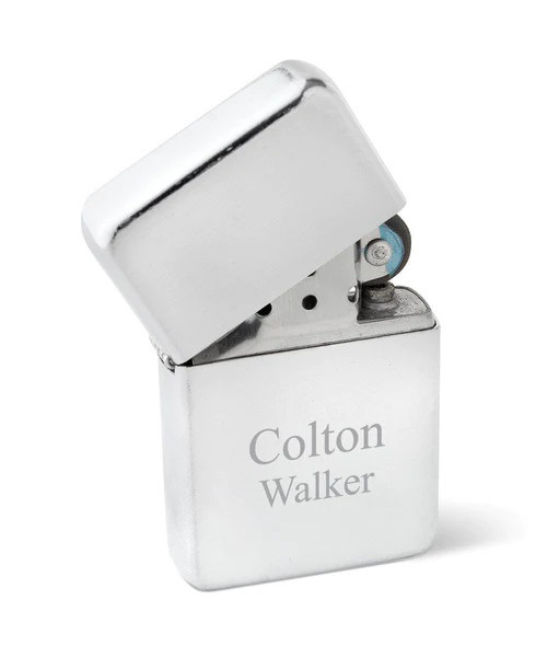 Personalized Brushed Stainless Steel Lighter