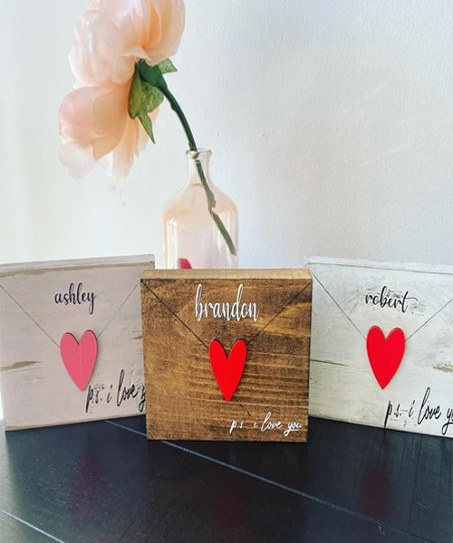 Personalized LOVE Letters Valentine Sign