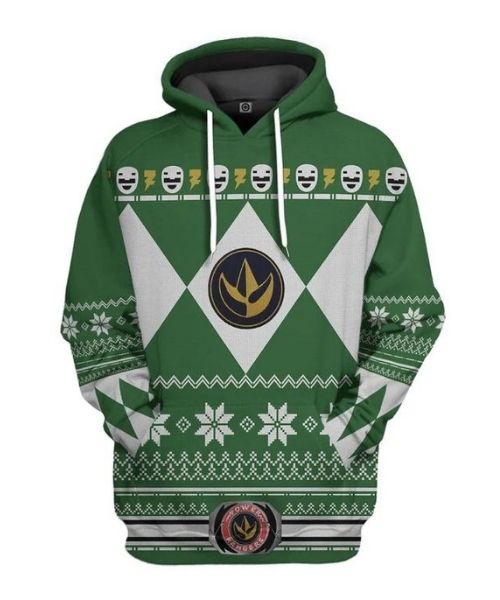 Power Ranger Ugly Sweater Suit Hoodie