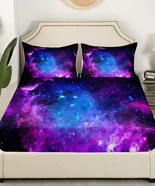 Purple Galaxy Bed Covers