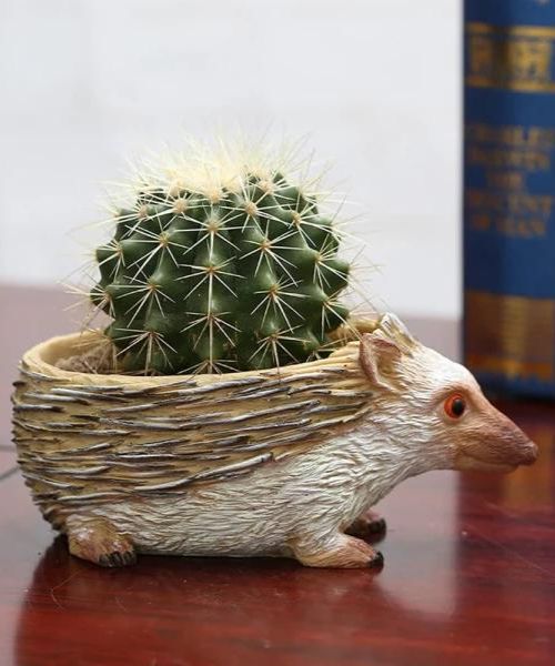 Resin Hedgehog Planter