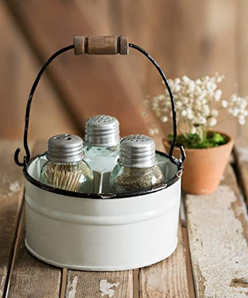 Round Bucket Salt Pepper