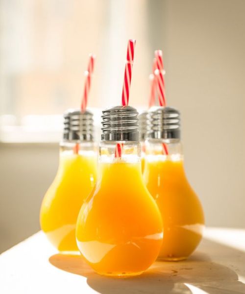 Set Of 4 Light Bulb Glasses 