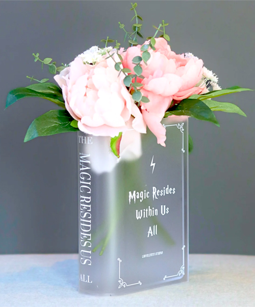 Acrylic Book Vase Bespoke