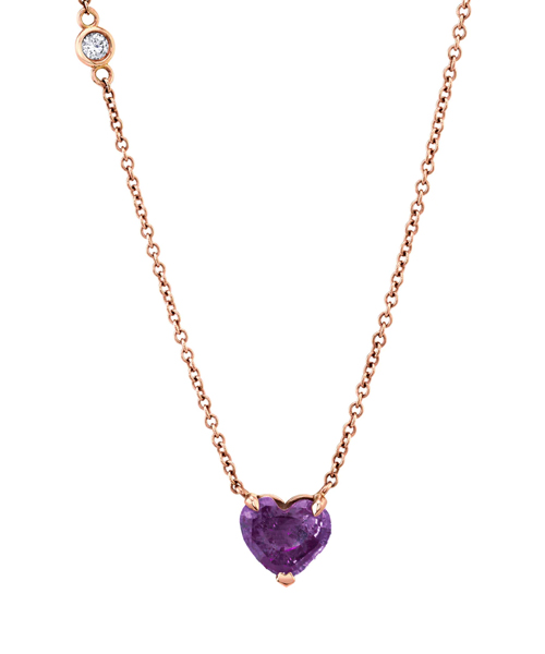Amethyst Heart Necklace