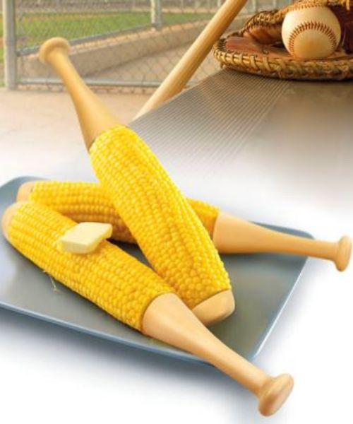 Baseball Bat Corn Cob Holders