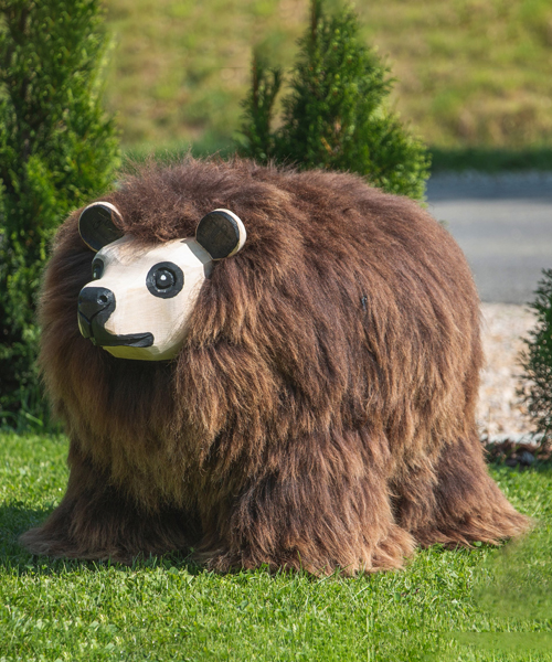  Bear Pouf Real Sheepskin