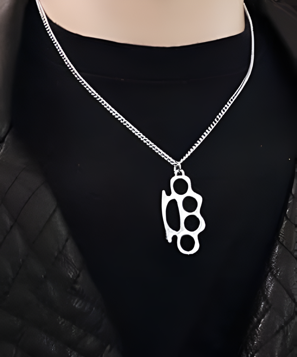 Brass Knuckles Necklace