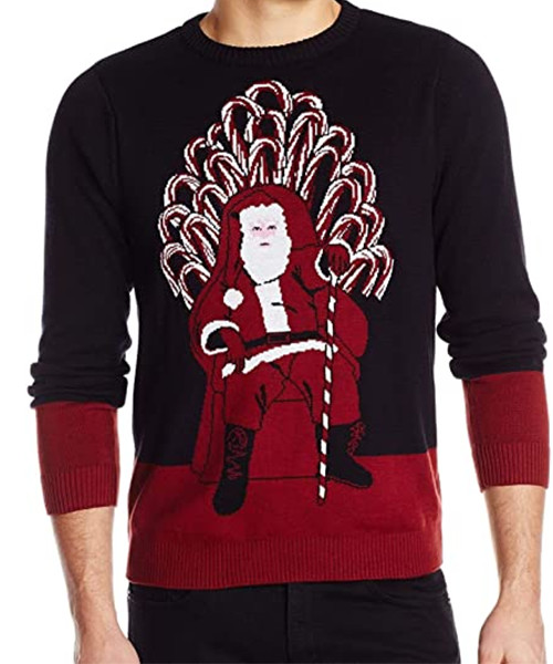 Candy Cane Throne Ugly Christmas Sweater
