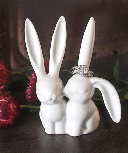 Ceramic Bunny Ring Holder