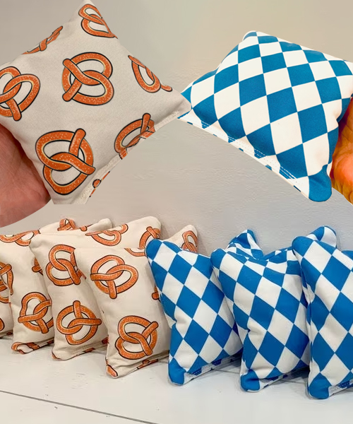 Cheers To Oktoberfest corn hole bags