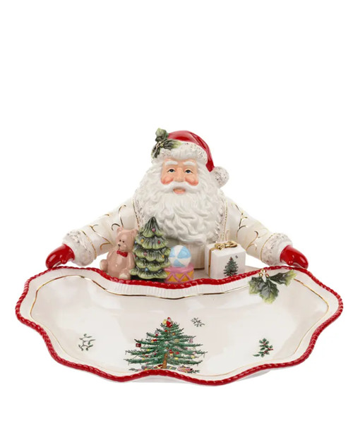 Christmas Tree Santa Treat Dish