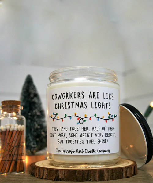 Co-worker Funny Christmas Candle