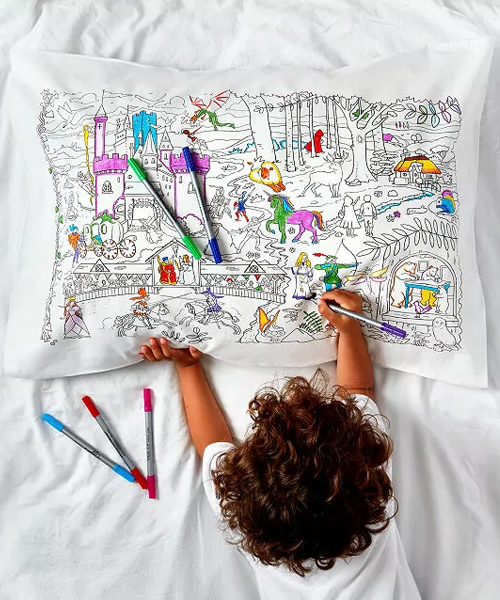 Color Your Own Fairytale Storybook Pillowcase