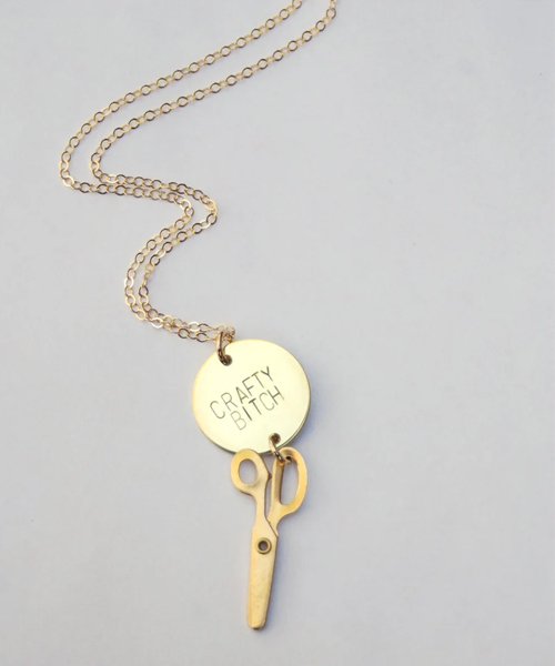 Crafty Bitch Scissors Necklace