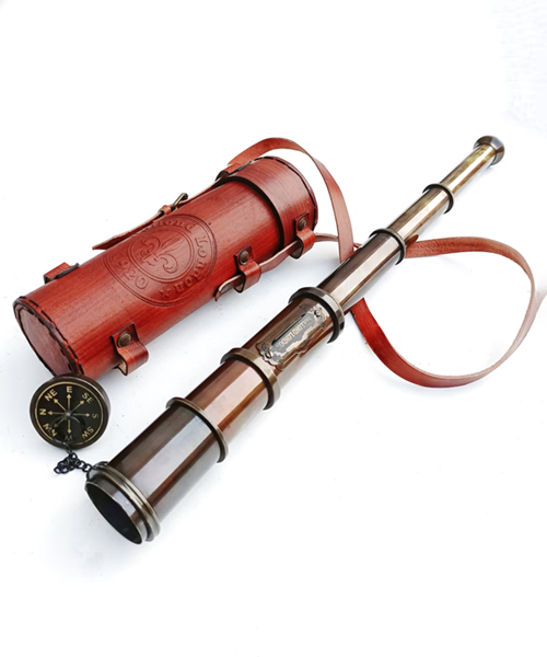 Custom Engraved Brass Telescope