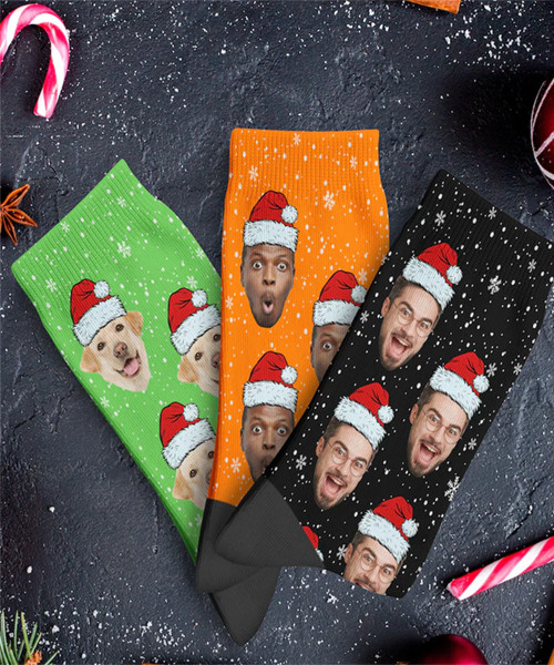 Personalised Christmas Face Socks
