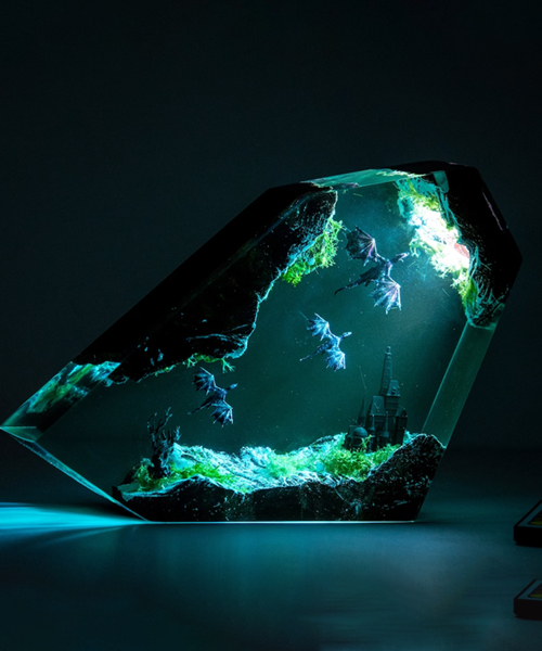 Fire Dragon and Ice Dragon Resin Night Light