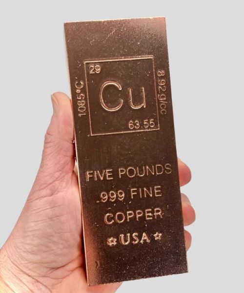 Five Pound Copper Ingot Bar