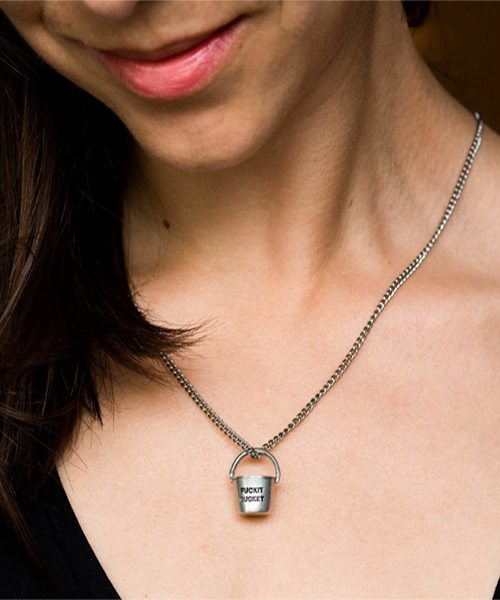 Fuckit Bucket Necklace or Keychain