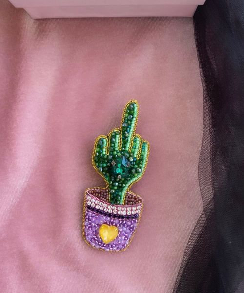 Funny Middle Finger Cactus Jewelry