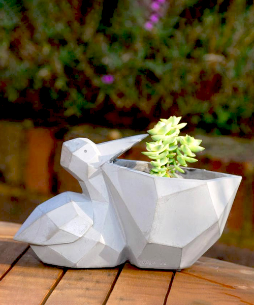 Geometric Pelican Flower Pot
