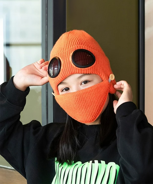 Goggle Knitted Beanie Hat