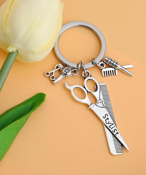 Hair Stylist Gift Hairdresser Keychain
