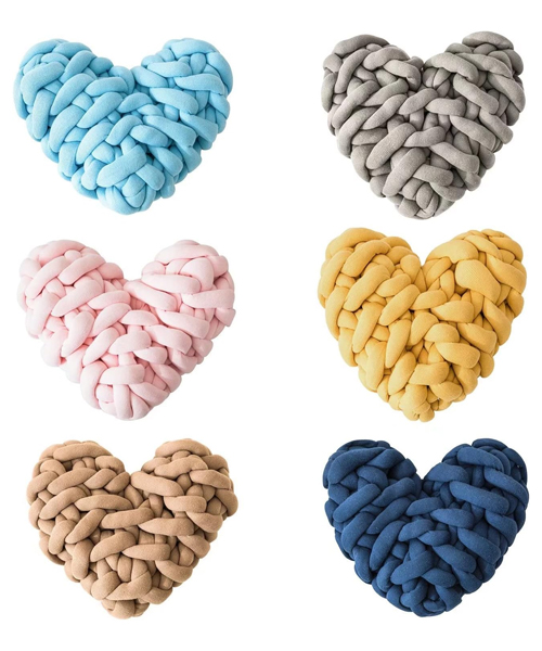 Heart Pillow Knotted Cushion
