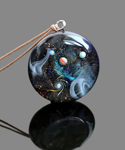 Jellyfish Resin Pendant