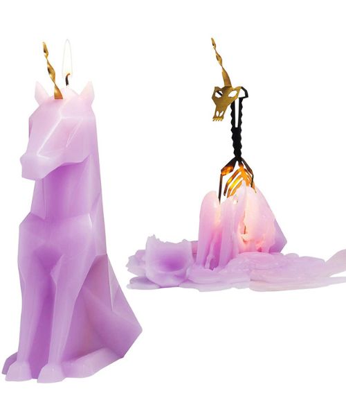 Melting Unicorn Skeleton Candle