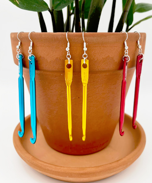 Mini Crochet Hook Earrings