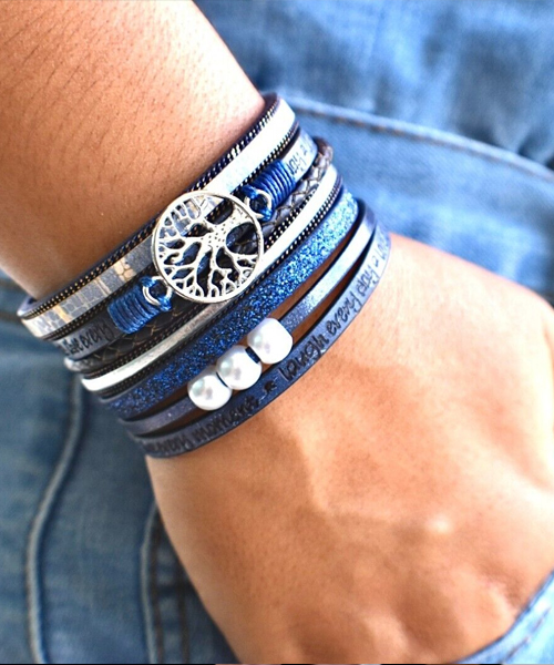 Multi-Layer Pearl Crystal Bracelet