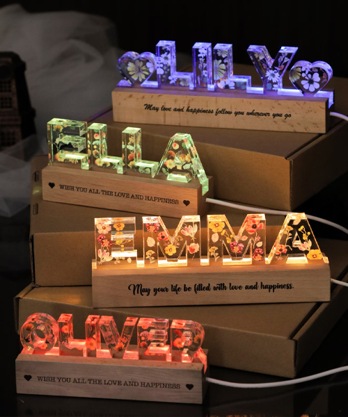 Personalized Flower Night Light