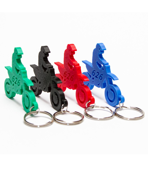 Personalized Motocross Dirt Bike Number Keychain