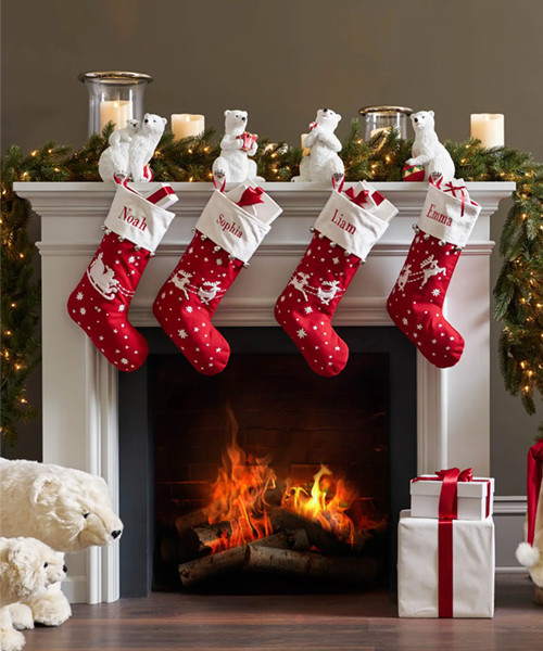 Polar Bear Family Stocking Holder