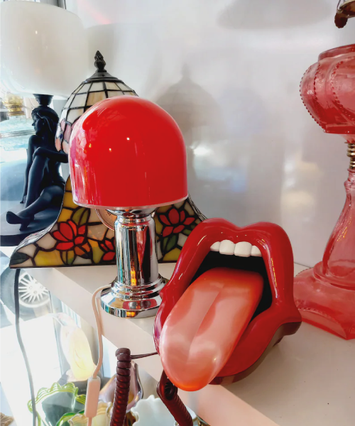 Popart Red Mushroom Lamp
