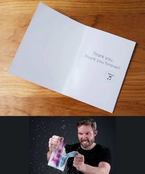 Prank Glitter Bomb Thank You Card