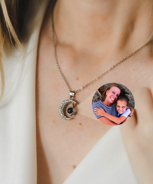 Projection Moon Necklace